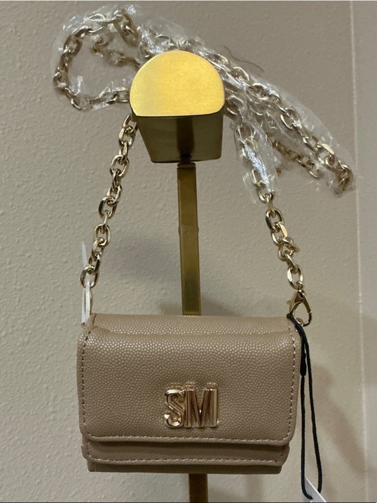 Steve Madden Handbags - Steve Madden Beige Mini Crossbody with Gold Chain